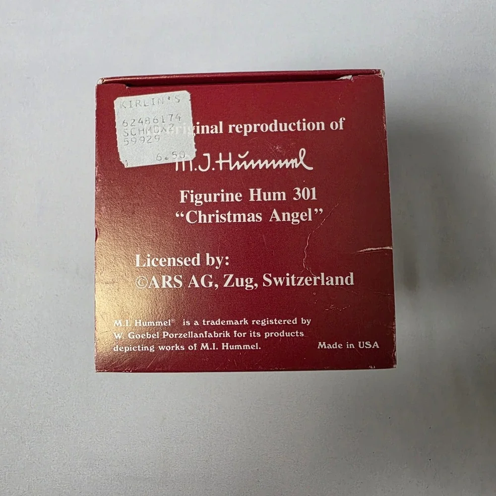 M.I. Hummel Glass Ornament 1992 Ars Edition Vintage In Box Christmas Angel‎